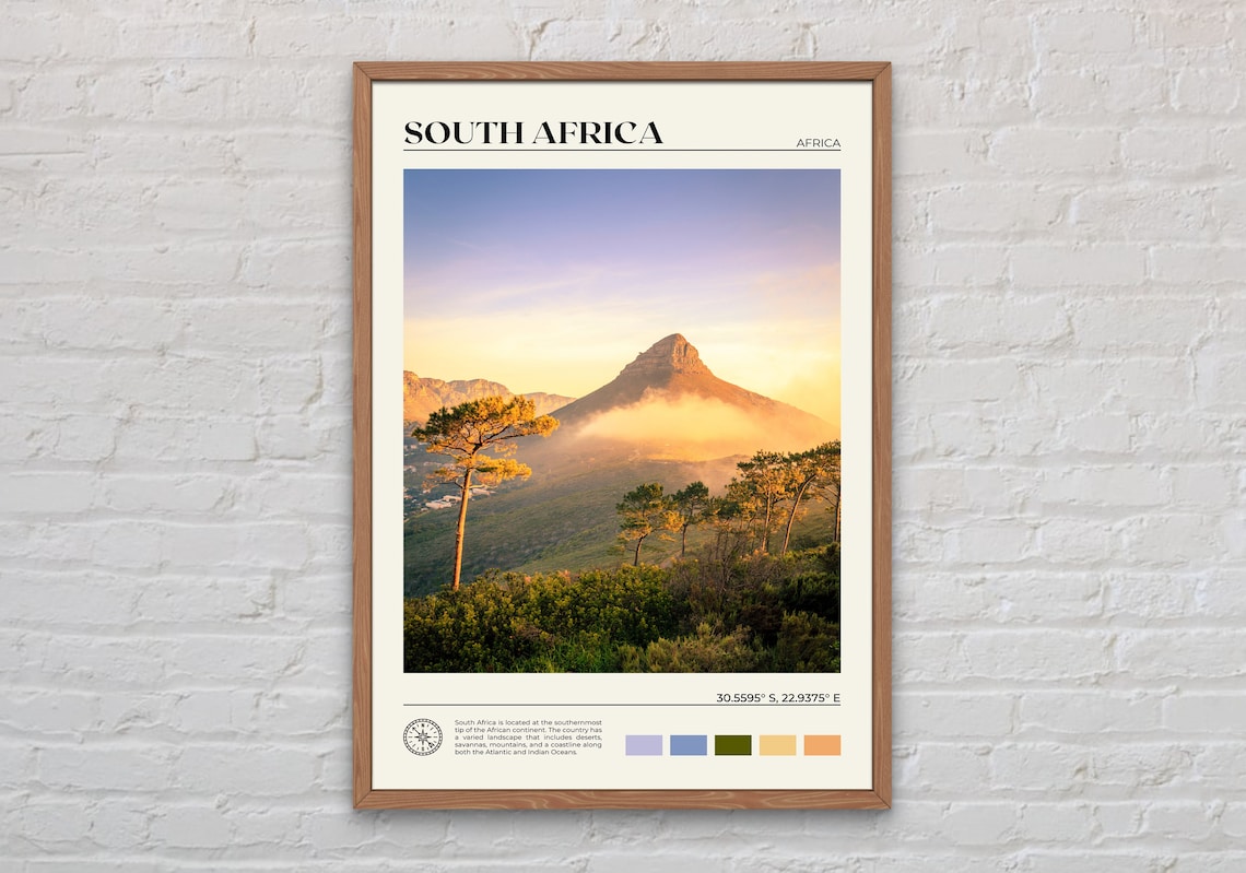 South Africa Photo Print, Cape Town Wall Art