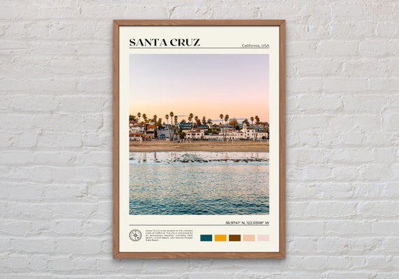 Santa Cruz Photo Print, California Travel Poster