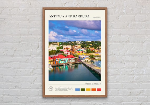 Antigua And Barbuda Photo, Caribbean Travel Poster