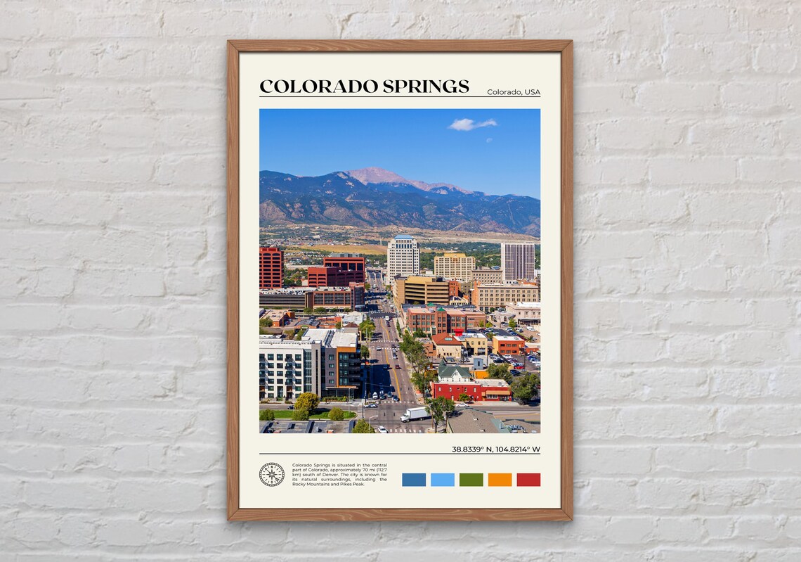 Colorado Springs Real Photo Travel Poster