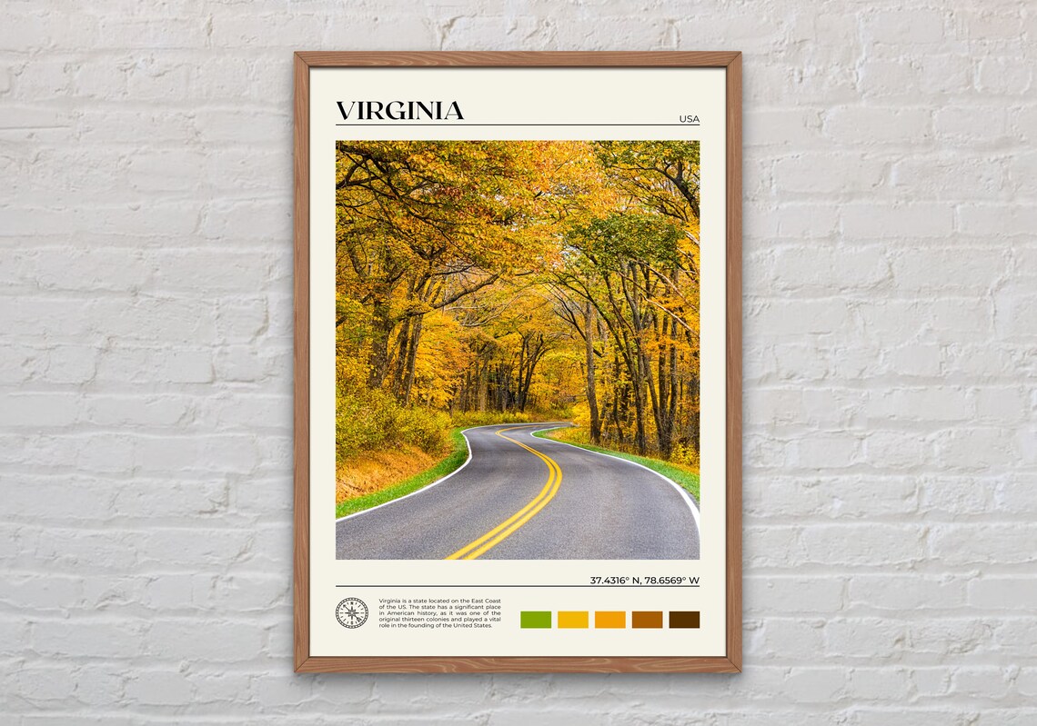 Virginia Travel Photo Poster, USA Wall Art