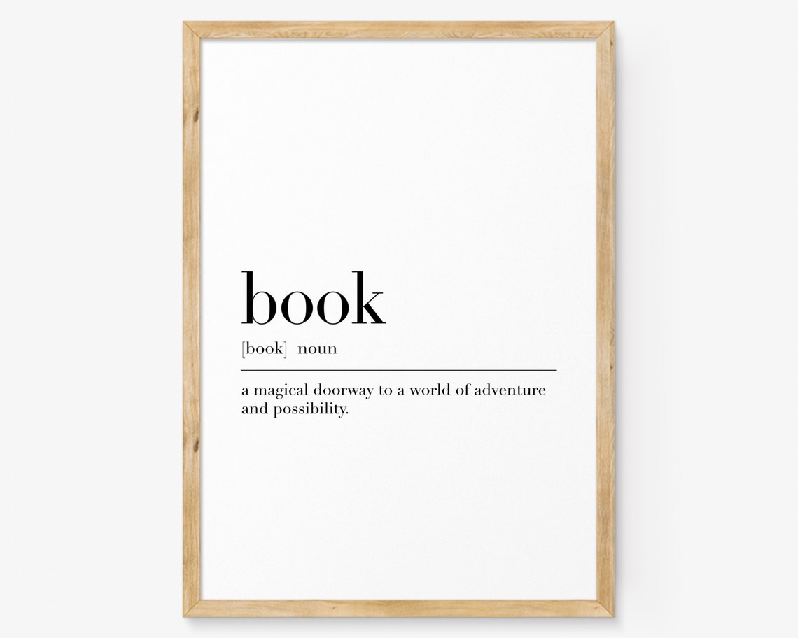 Book Dictionary Definition Magical Doorway Reading Library Poster