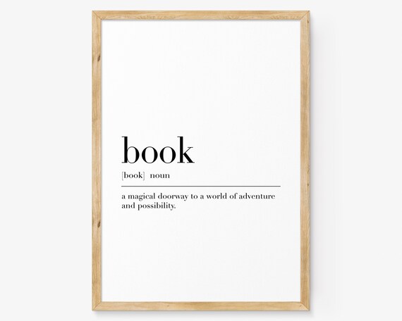Book Dictionary Definition Magical Doorway Reading Library Poster
