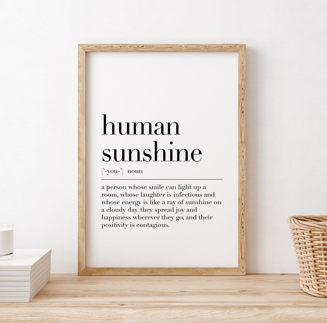 Human Sunshine Dictionary Definition Positive Joyful Energy Poster - Image 2
