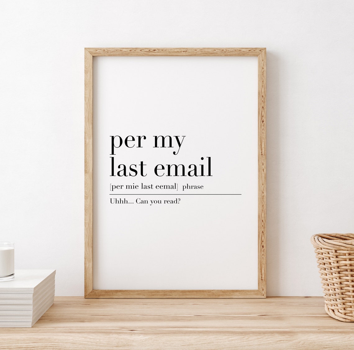 Per My Last Email Definition Funny Office Humor Dictionary Poster - Image 2