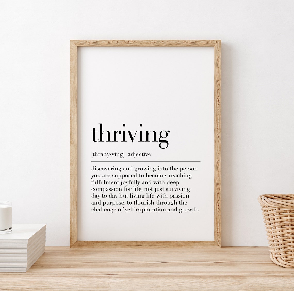Thriving Definition Poster Inspirational Growth Quote for Wall Decor - Image 2