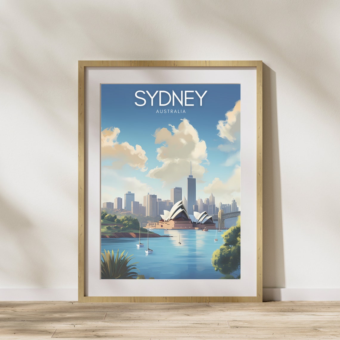 Sydney Australia Opera House Harbour Skyline Travel Poster Art - Image 3