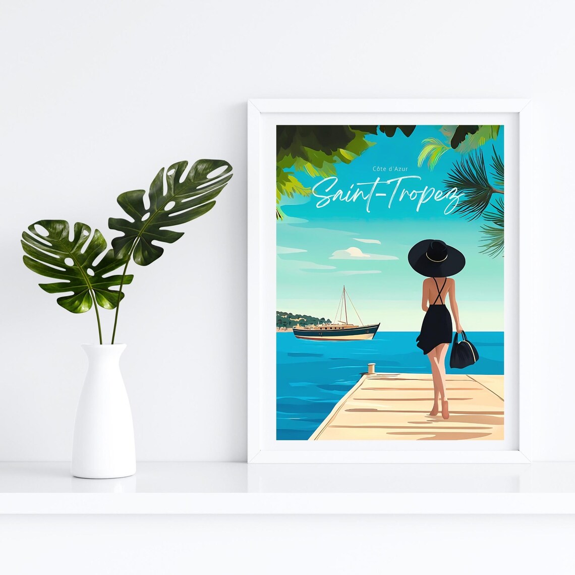Saint Tropez Vintage Travel Poster, French Riviera - Image 4