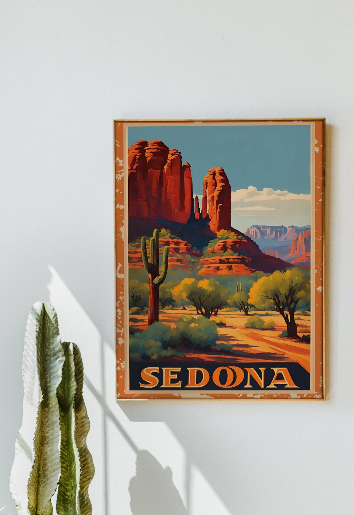 Vintage Travel Poster Sedona Az Sedona Prints Vintage Travel Posters Sedona Art Prints Travel Poster Of Sedona Az Red Rocks