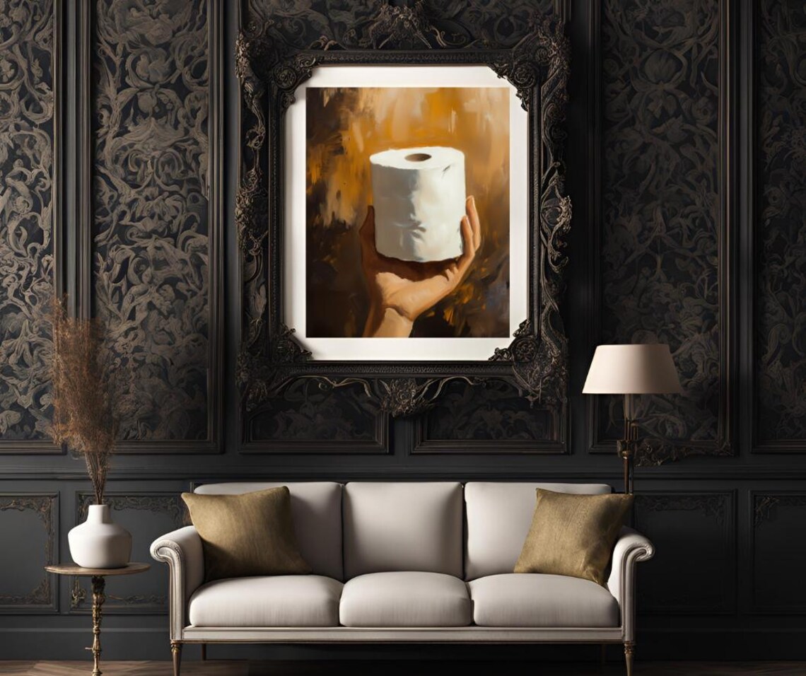 Bathroom Humor Wall Art Funny Toilet Paper Print Rustic Bathroom Decor Minimalist Bathroom Art Toilet Paper - Image 3