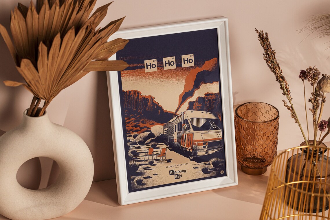Breaking Bad RV Desert Seasons Greetings Ho Ho Ho TV Show Poster - Image 2