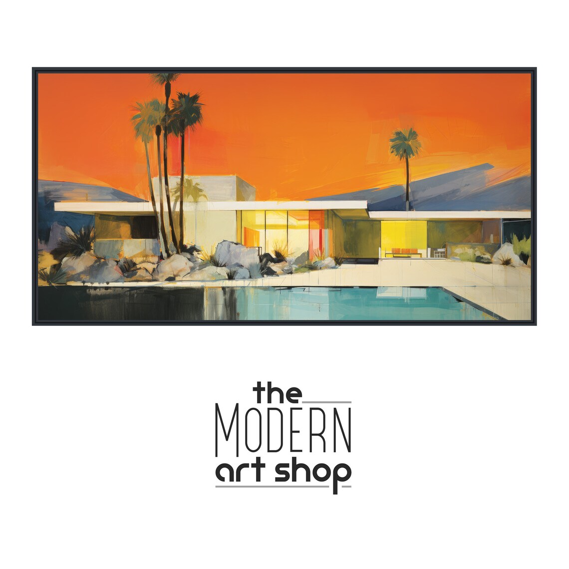 Mid Century Palm Springs Architecture, Desert Art Print - Image 4