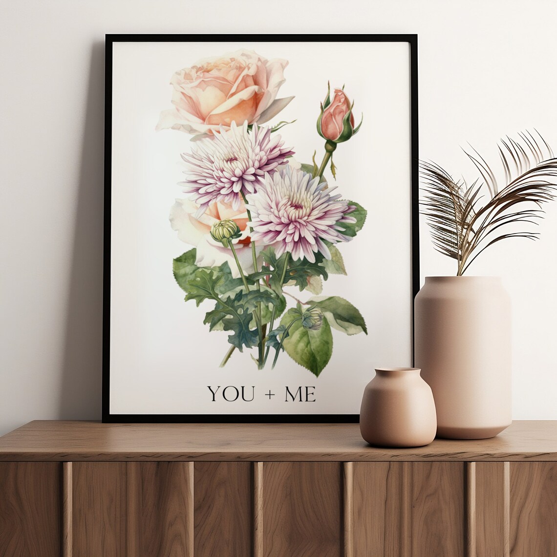 Blooming Together Watercolor Poppy Daisy Bouquet Poster Floral Gift - Image 4