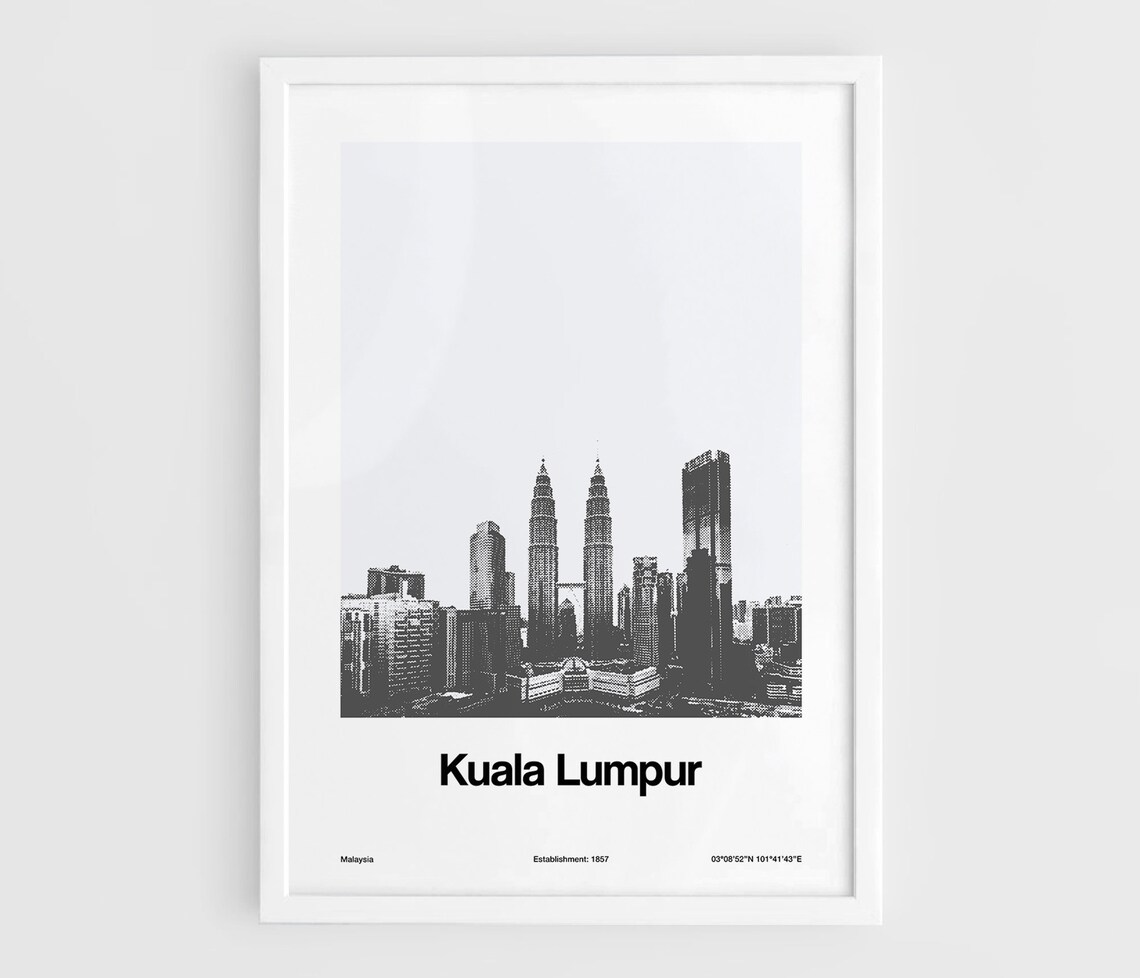 Kuala Lumpur Skyline, Malaysia Cityscape Poster