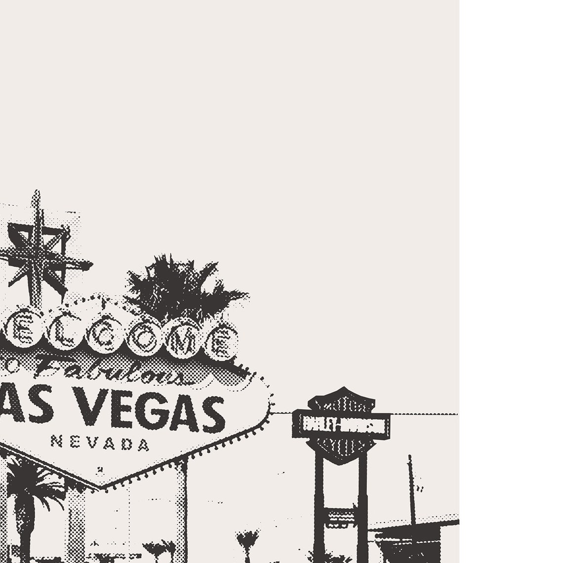 Las Vegas Welcome Sign Minimalist City Print - Image 3