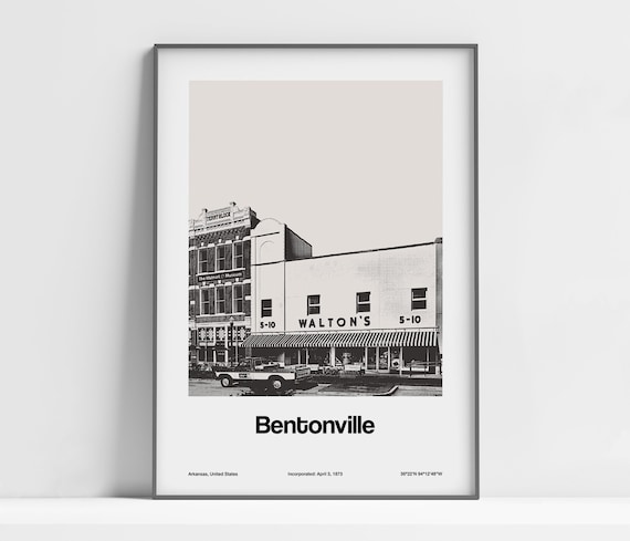 Bentonville Arkansas Minimalist City Art Print