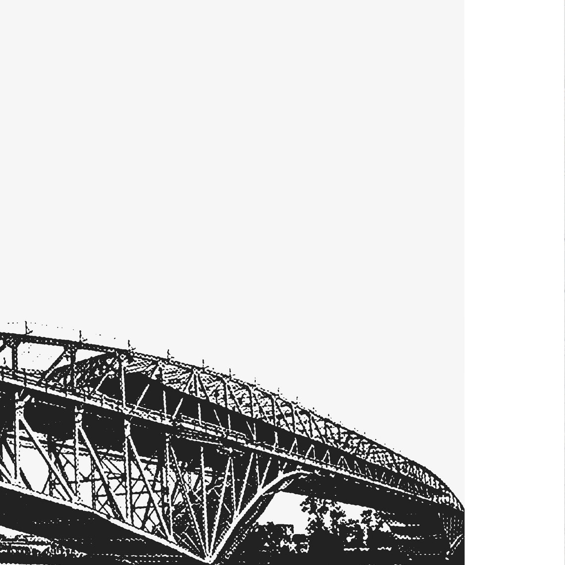 Shreveport Louisiana Print Shreveport La Poster Shreveport Longallen Bridge Black White Shreveport Wall Art Minimalist Custom City Print - Image 2