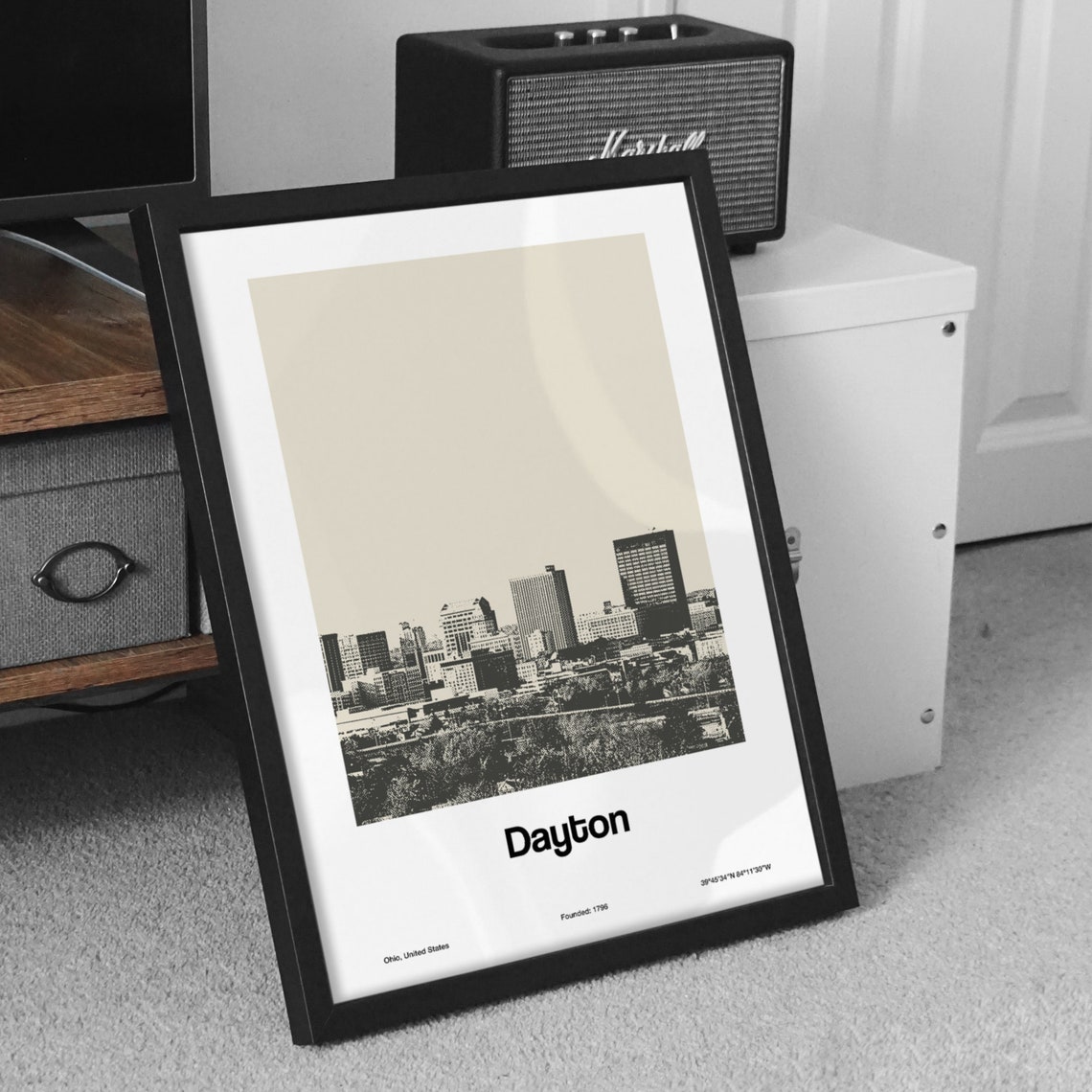 Dayton Ohio Skyline Poster, Minimalist City Print - Image 3