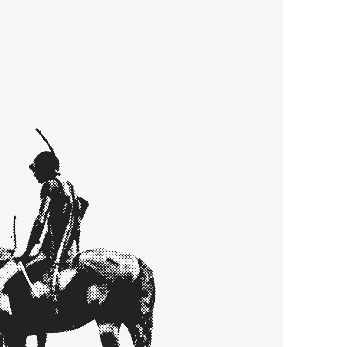 Kansas City The Scout Statue, Minimalist Art Print - Image 3