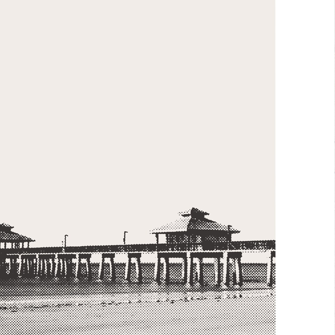 Fort Myers Pier, Florida Minimalist Art Print - Image 2