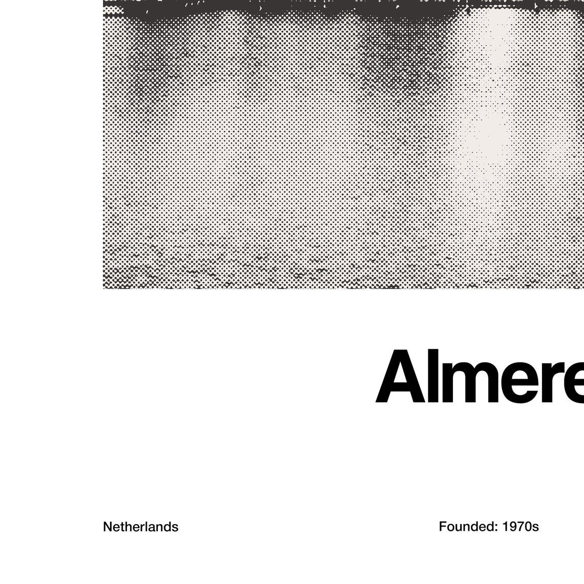 Custom Almere, Netherlands Black White Minimalist Art Print - Image 3