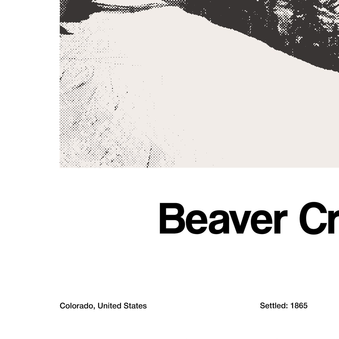 Beaver Creek Minimalist Travel Poster, Colorado - Image 2