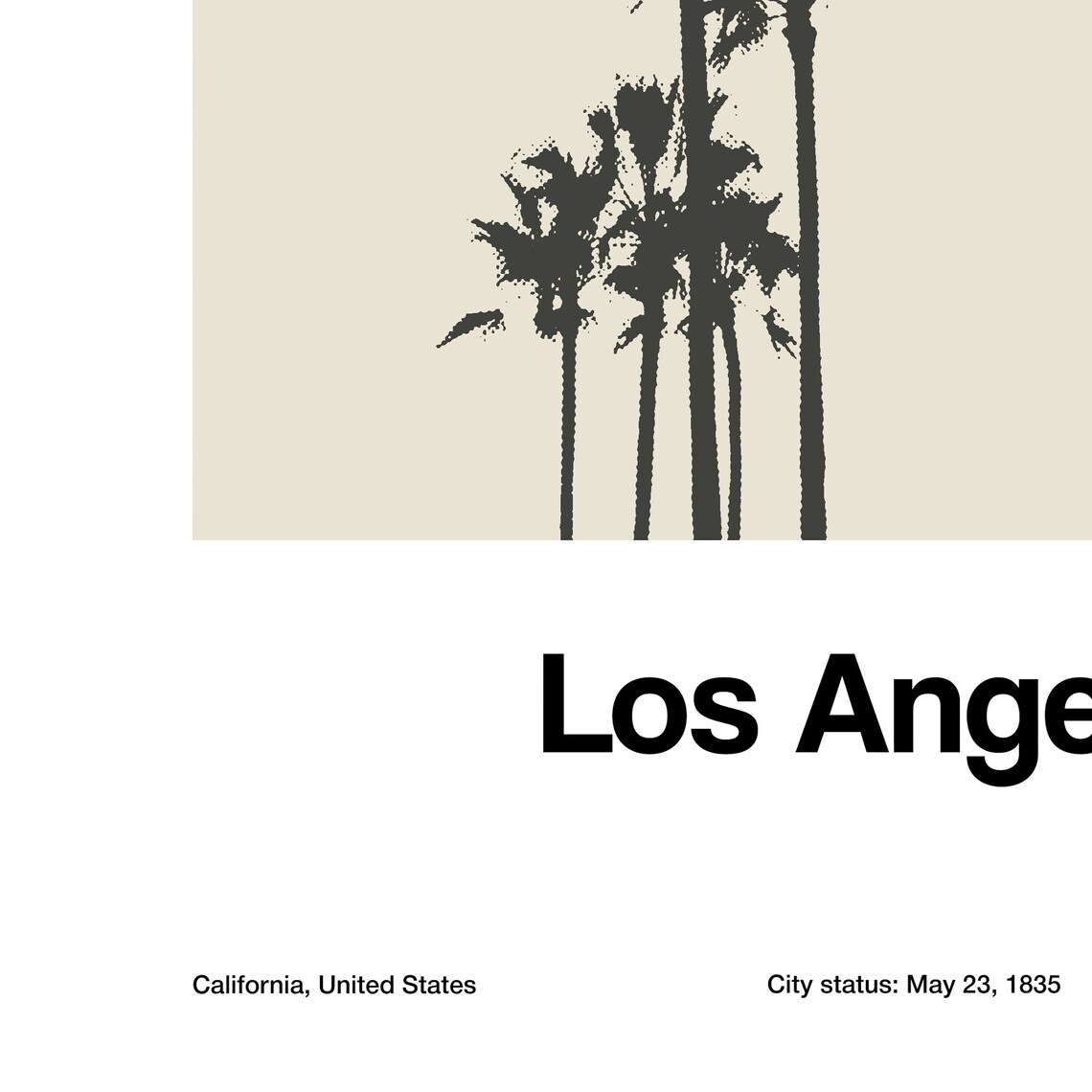 Los Angeles Palm Trees, Hollywood Minimalist Poster - Image 2