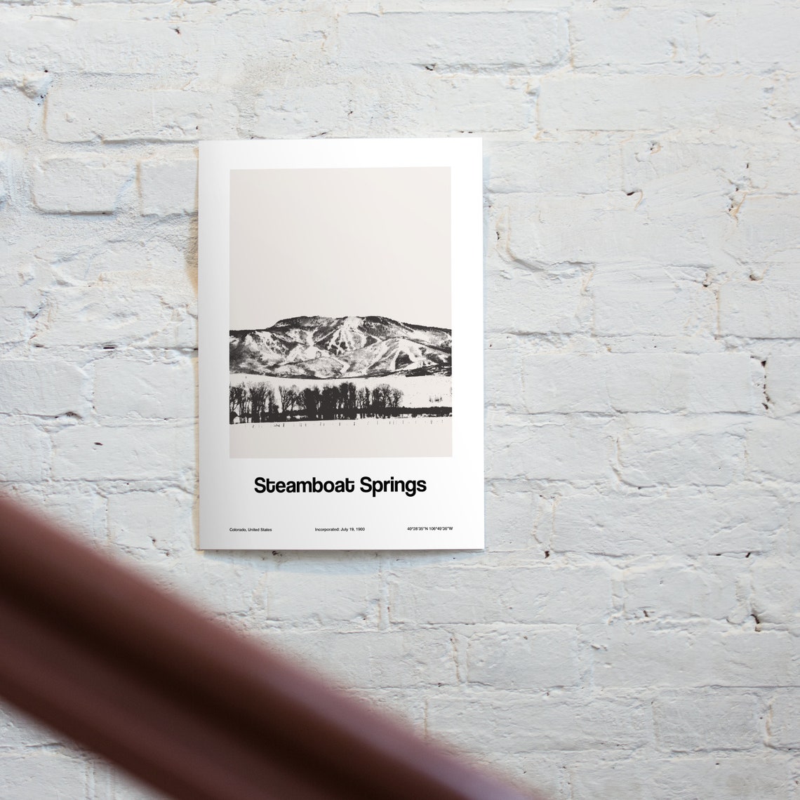 Steamboat Springs, Colorado Minimalist Travel Poster - Image 3
