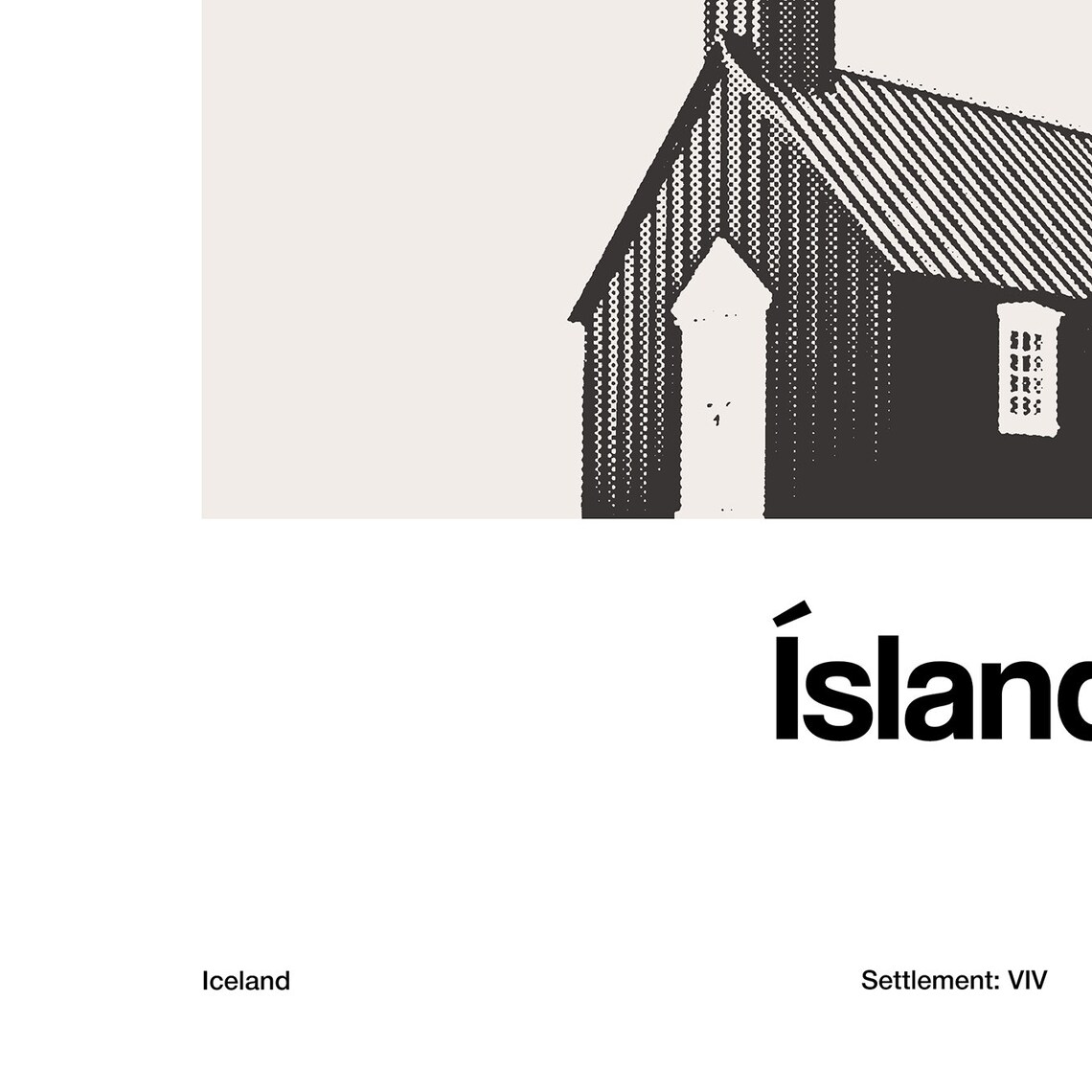 Budir Black Church, Iceland Minimalist Art Print - Image 2
