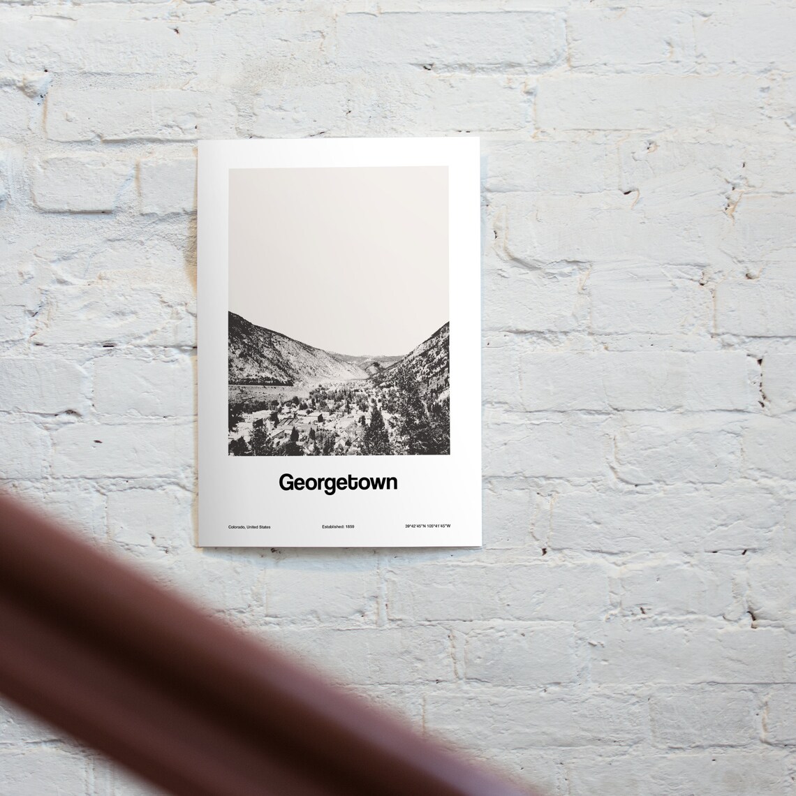 Georgetown Colorado Poster Print, Minimalist Rocky Mountain - Image 3