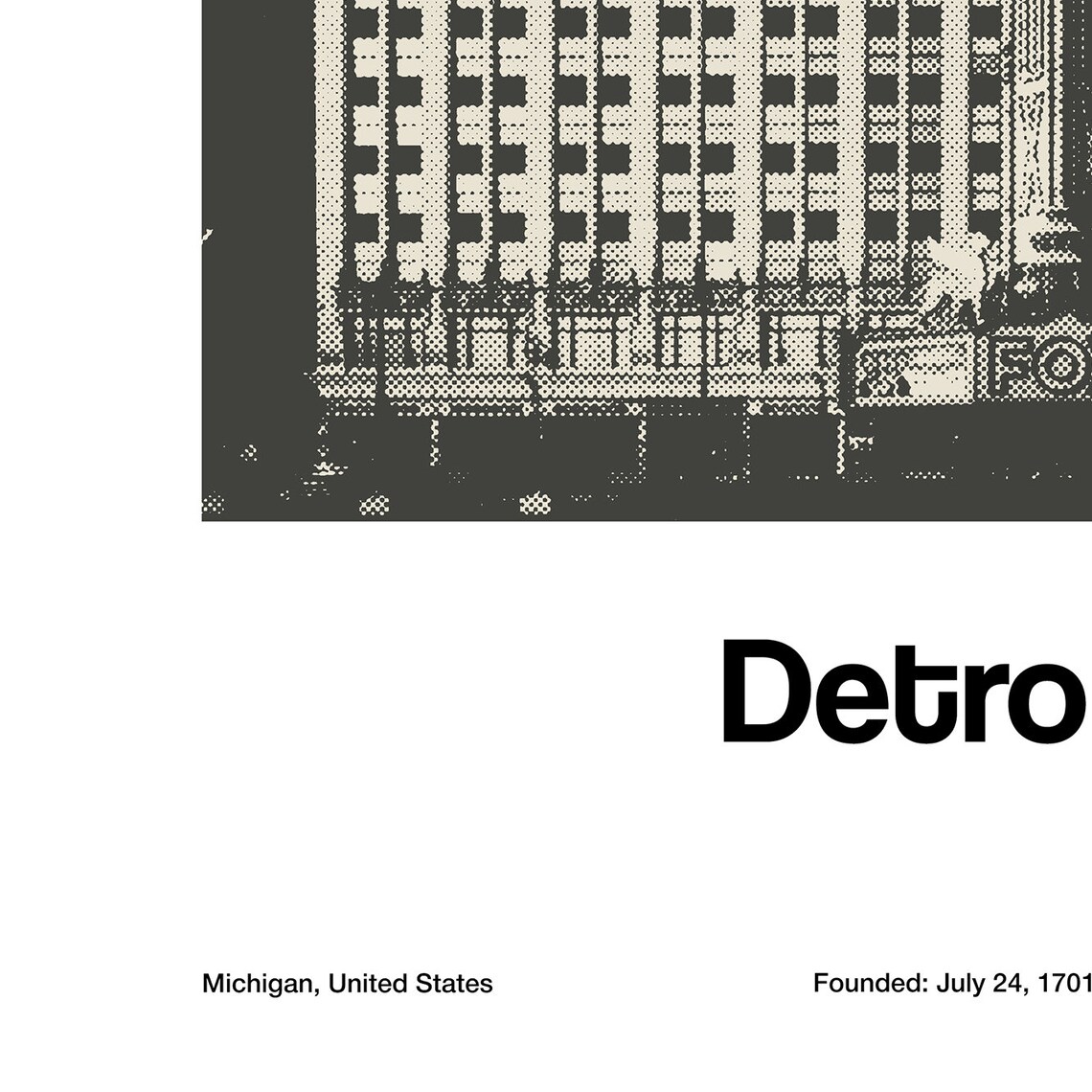 Detroit Fox Theatre Art Deco Building Poster - Image 2