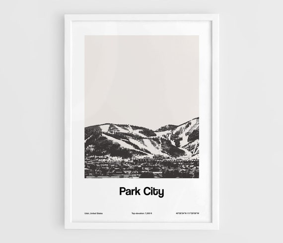 Park City Utah Minimalist Travel Poster Print
