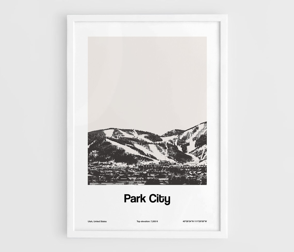 Park City Utah Minimalist Travel Poster Print