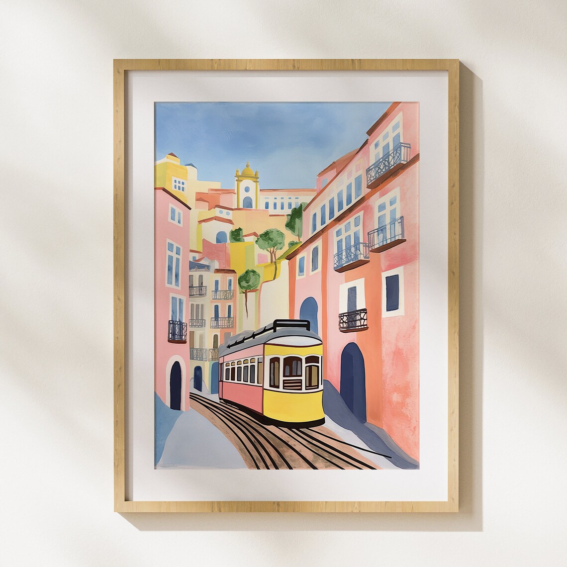 Paris and Lisbon Travel Gallery Set of Four Charming City Art Poster - Image 3