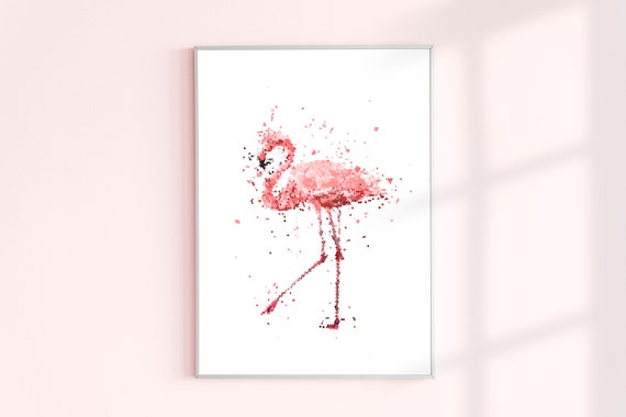 Flamingo Minimalist Poster Print