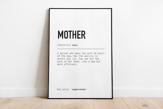 Mother Definition Mothers Day Quote Art Print