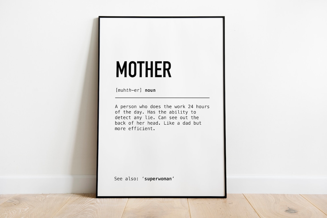 Mother Definition Mothers Day Quote Art Print