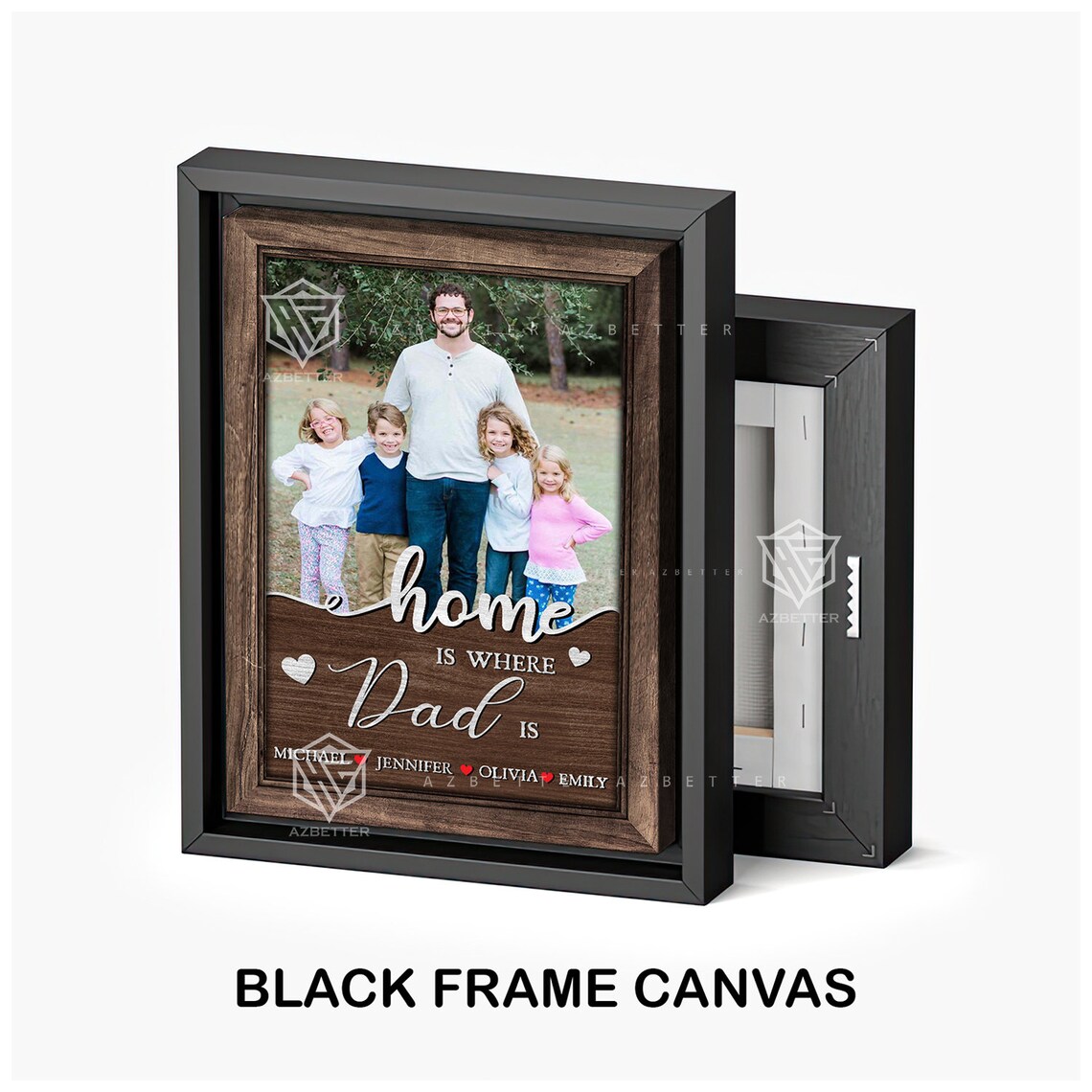 Personalized Home Is Where Dad Is, Father's Day Gift - Image 2
