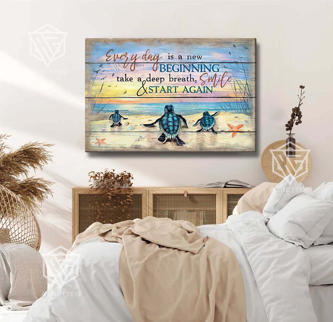 Turtle Everyday Is New Beginning, Motivation Art - Image 5