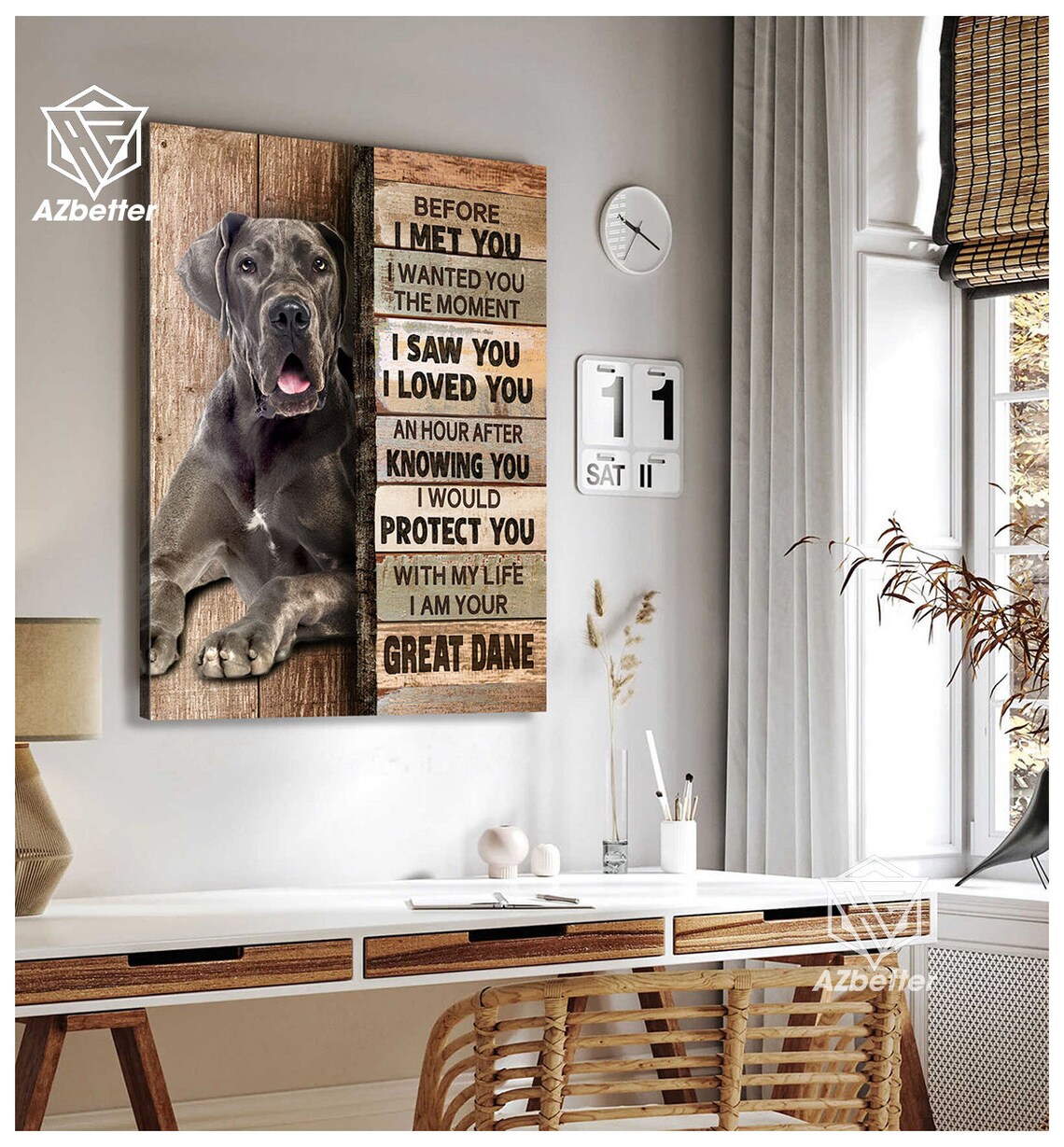 Great Dane Art Print, Before I Met You Dog Mom Gift - Image 5
