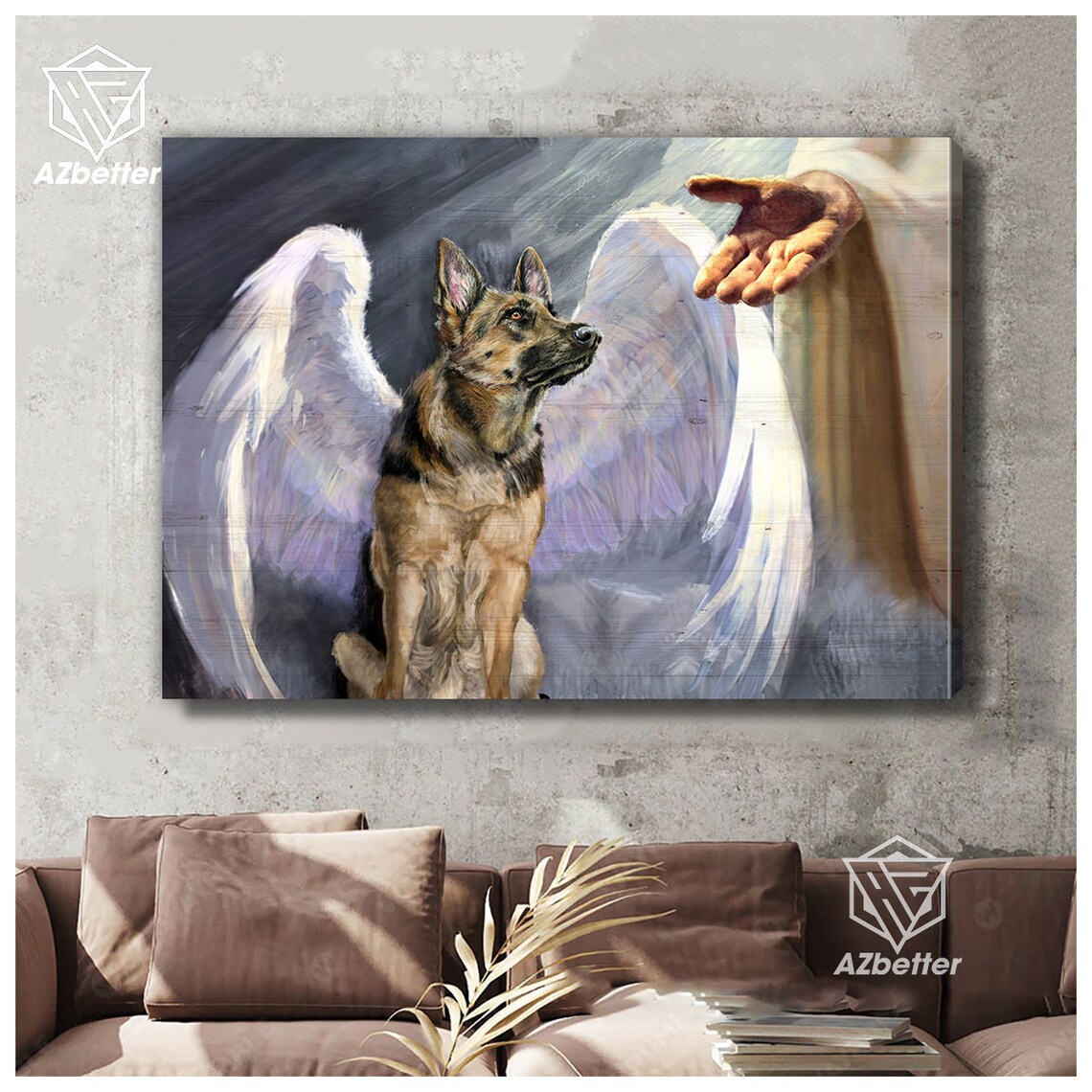 German Shepherd Angel Wings, In Loving Memory Gift - Image 5