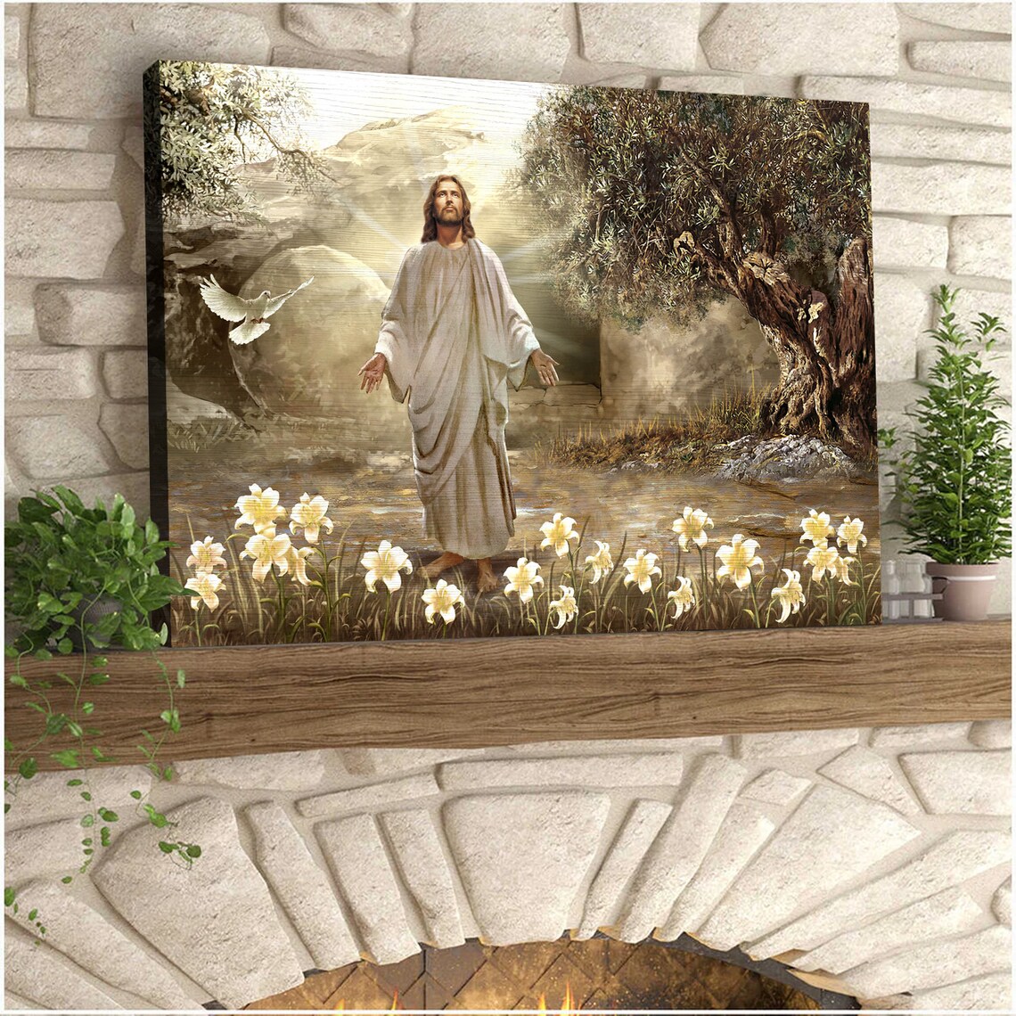 Jesus Christian Religious Art Print, Memorial Decor - Image 3