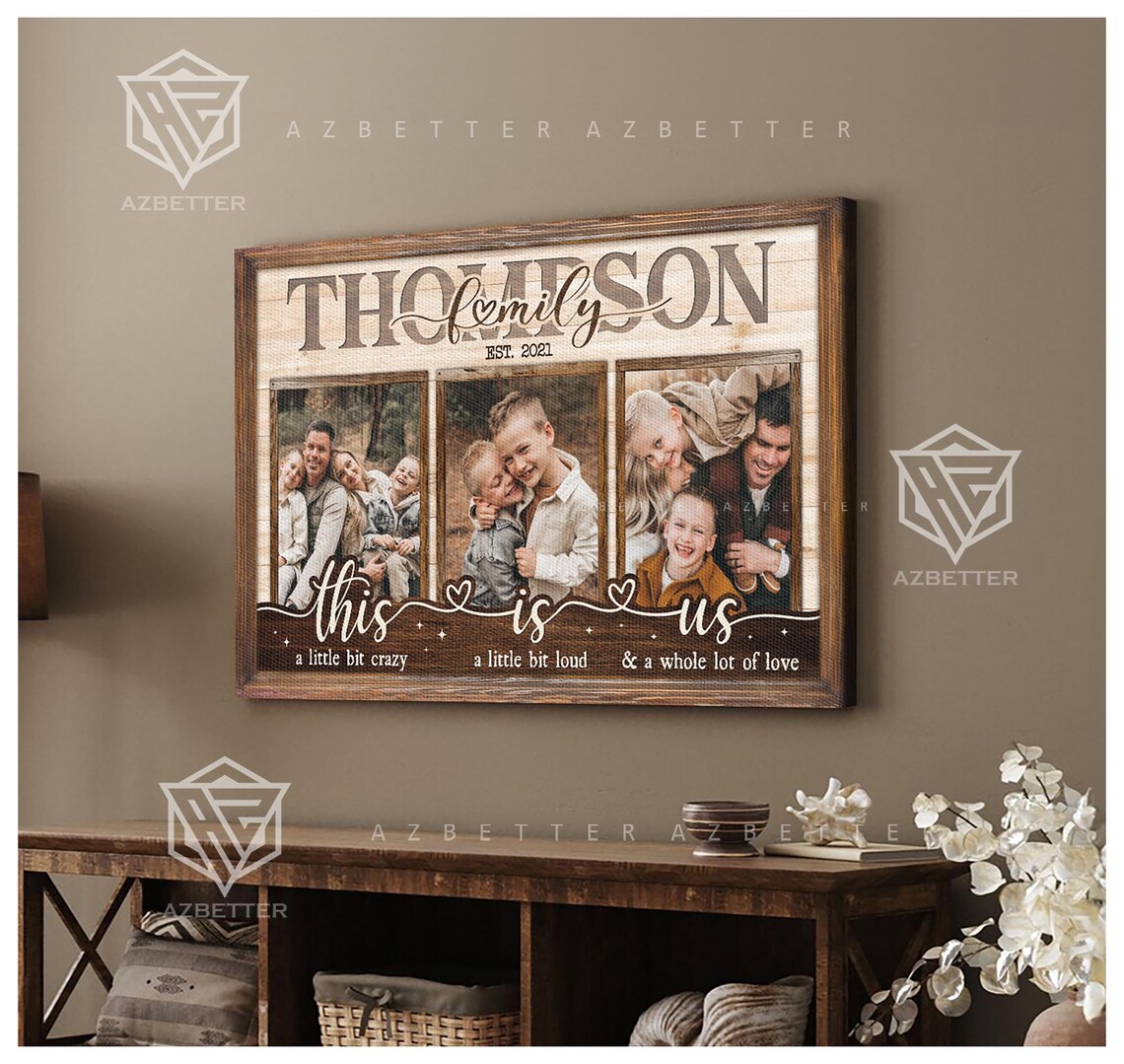 Thompson Family This Is Us Crazy Loud Love Photo Collage Poster