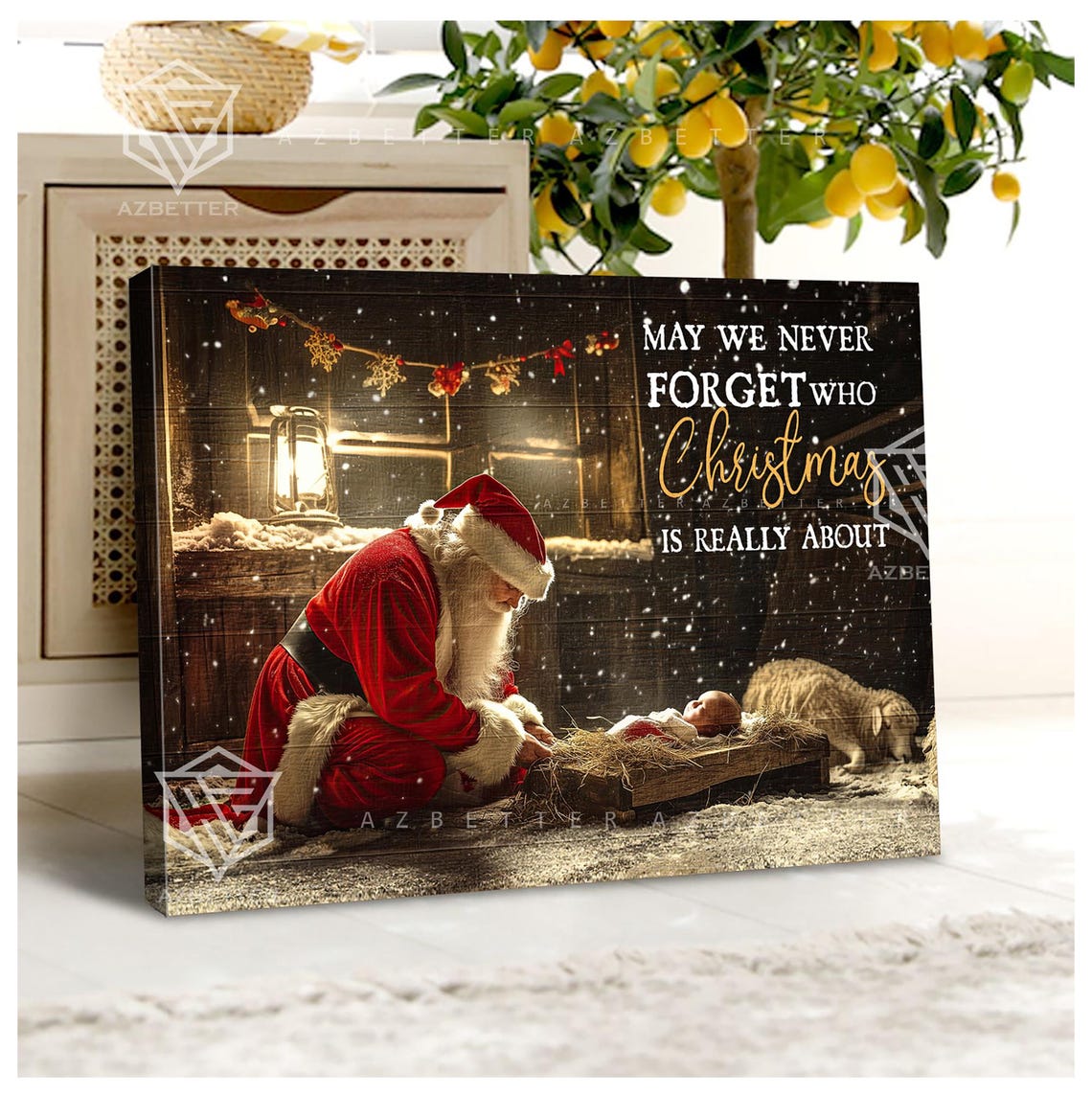 May We Never Forget Who Christmas Is Really About Nativity Poster - Image 2