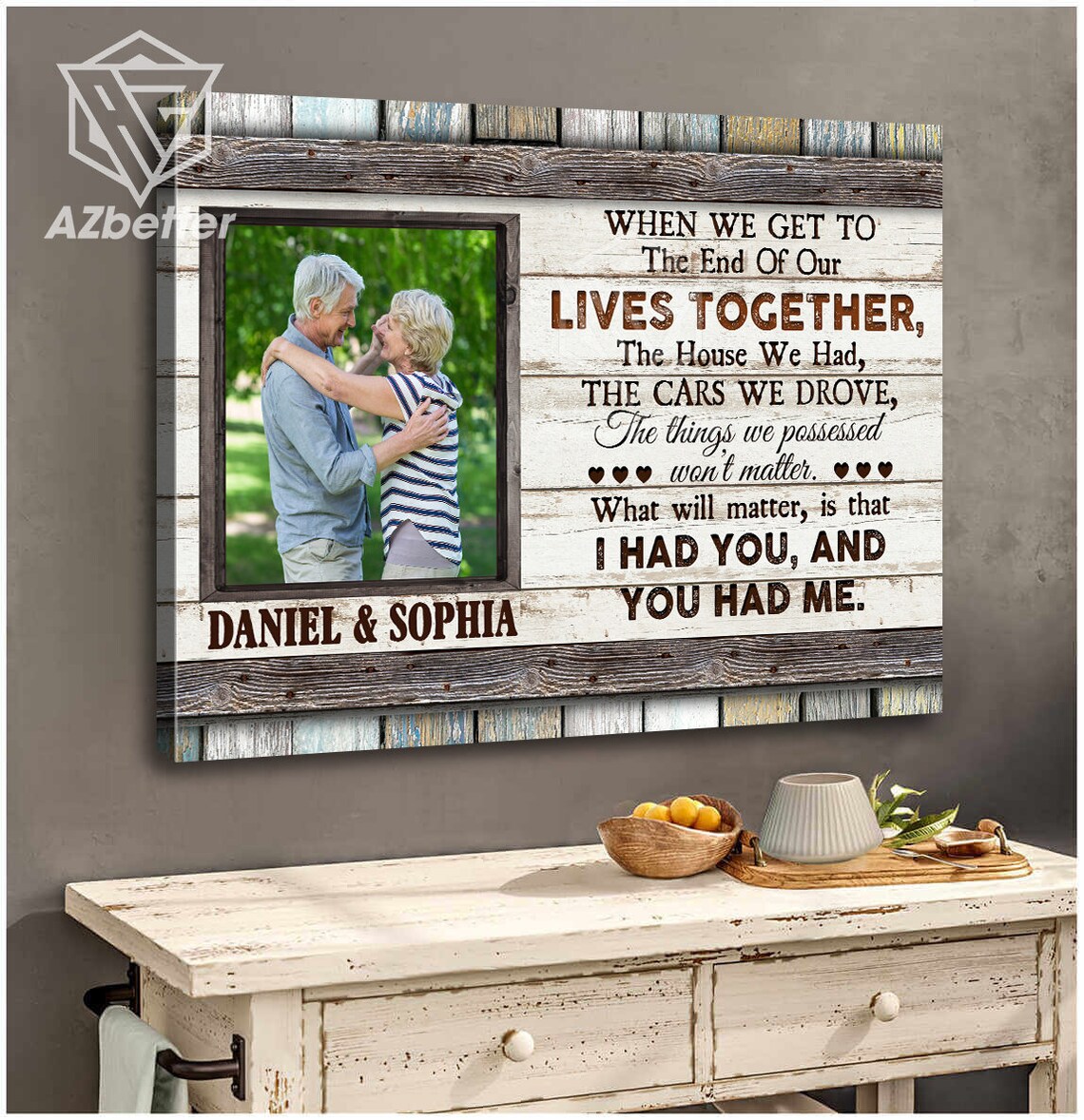 Personalized Couple Valentine Love Bedroom Art Print - Image 5