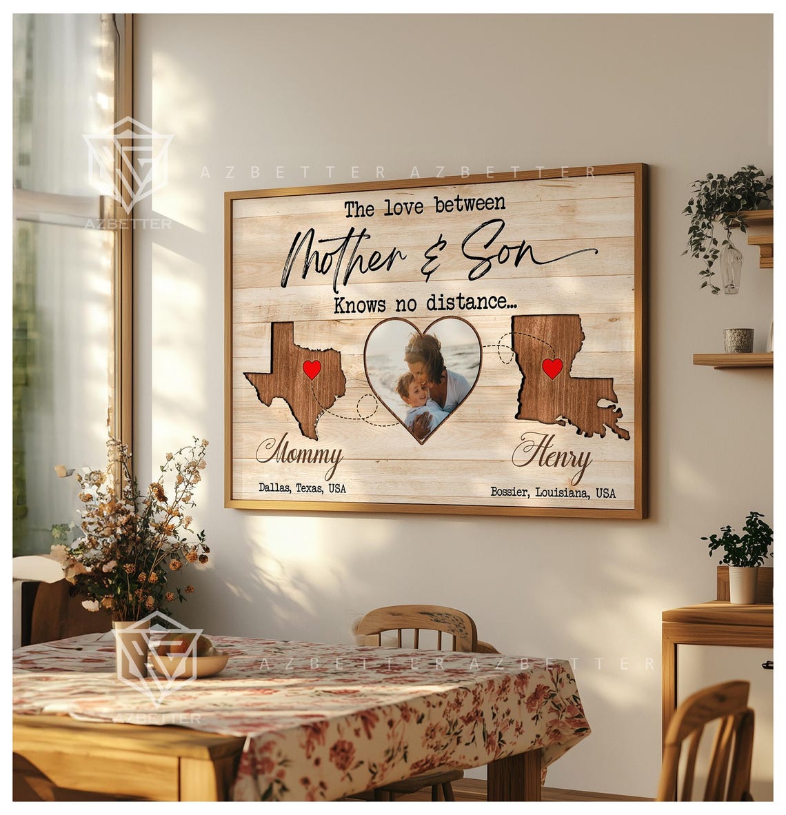 The Love Between Mother And Son Knows No Distance Map Wall Poster - Image 3