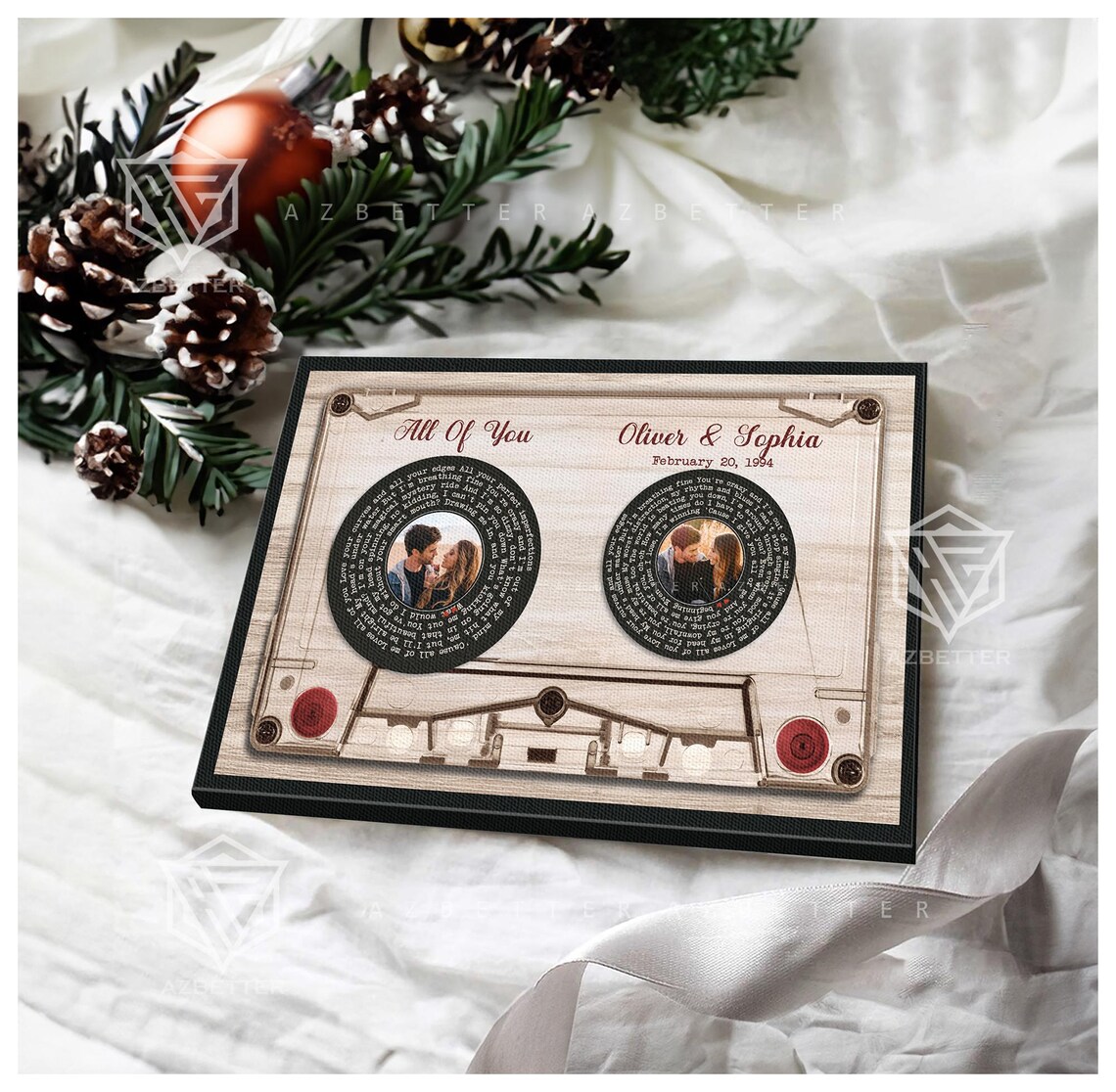 All Of You Cassette Tape Personalized Song Lyrics Couple Poster - Image 2