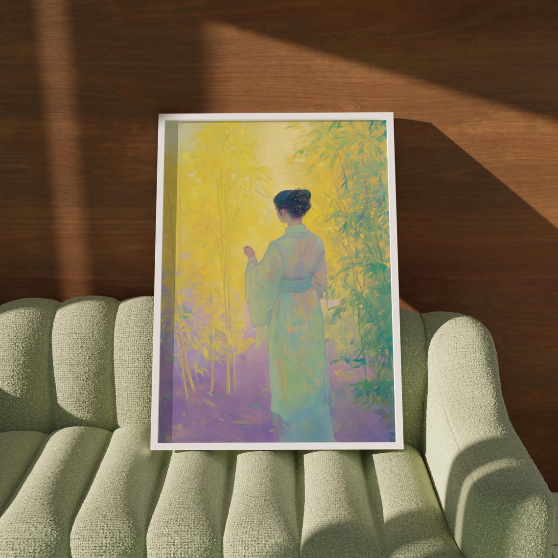 Ethereal Woman Oil Painting Japandi Wall Art Print Japanese Female Portrait Figure Print Vintage Feminine Art Antique Figurative Ca1118 - Image 2