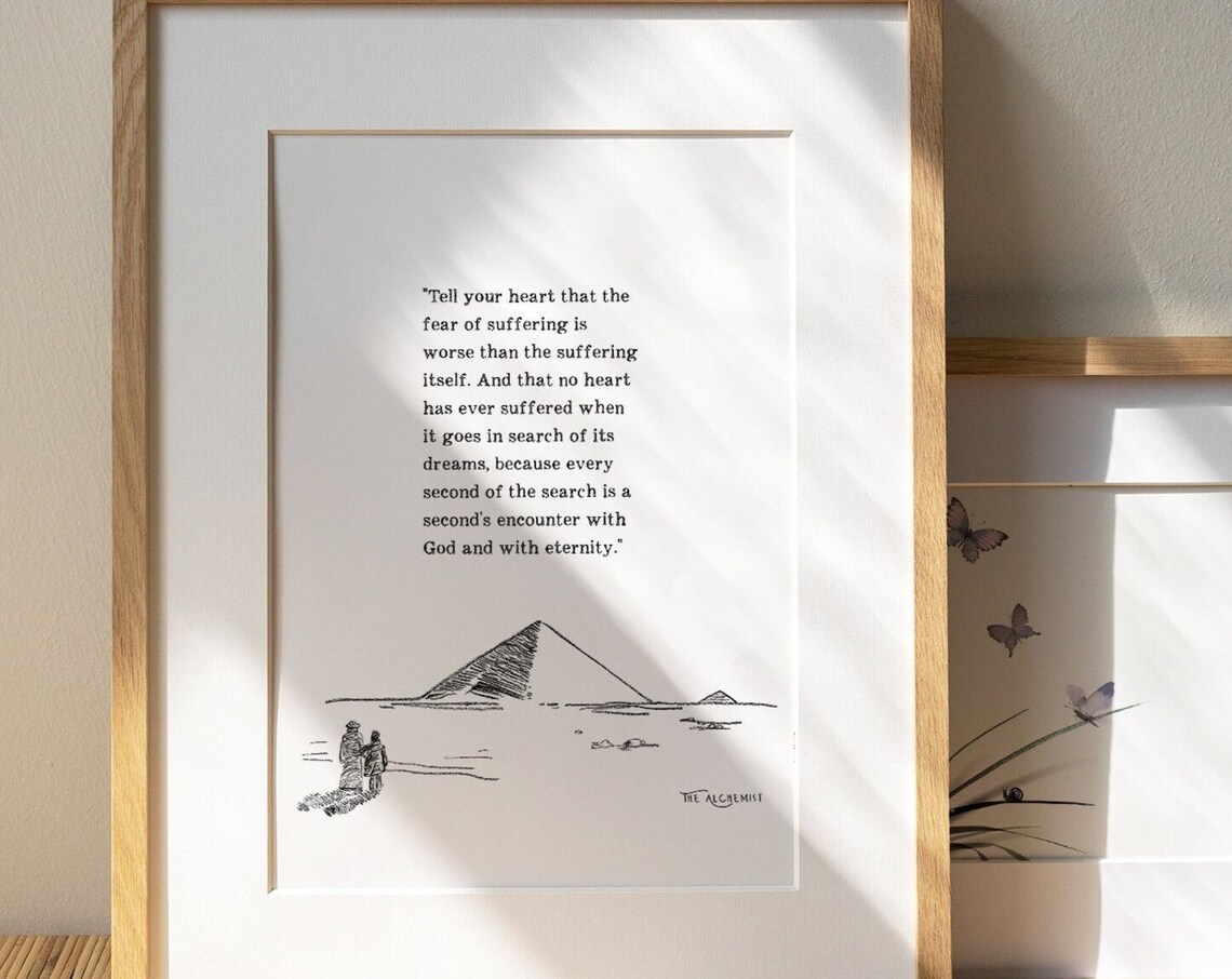 The Alchemist Paulo Coelho Quote Art Print - Image 2