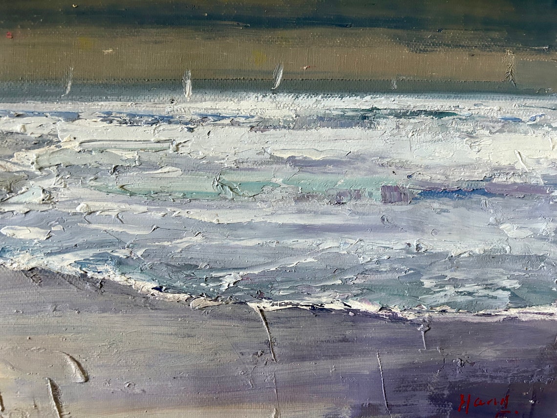 Oil Painting Sea Painting Beach Painting Landscape Painting Oil On Modern Oil Painting Home Decoration Boho Wall Decor Home Decor - Image 4